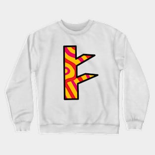 Rune Fehu Vintage Print Crewneck Sweatshirt